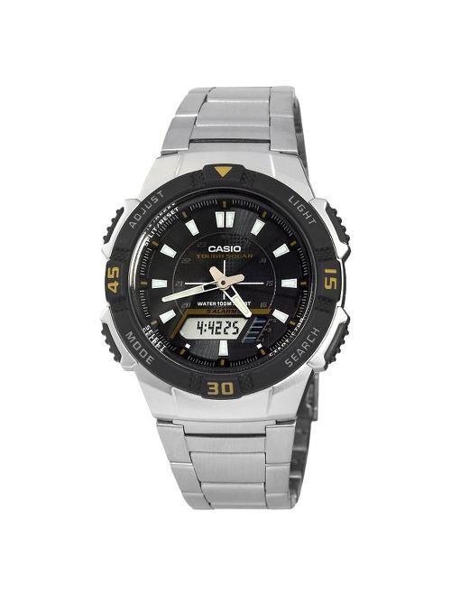 Casio Men's Slim Solar Watch - Silver (AQS800WD-1EV)