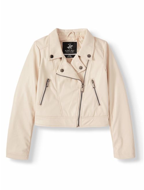 Beverly Hills Polo Club Faux Leather Moto Jacket (Big Girls)