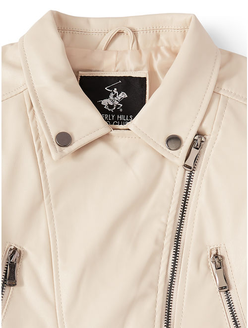 Beverly Hills Polo Club Faux Leather Moto Jacket (Big Girls)