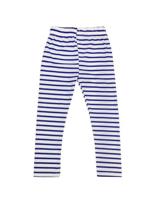 Jastore Girls 2 Piece Set Blue Long Sleeve T-Shirt and Stripes Leggings