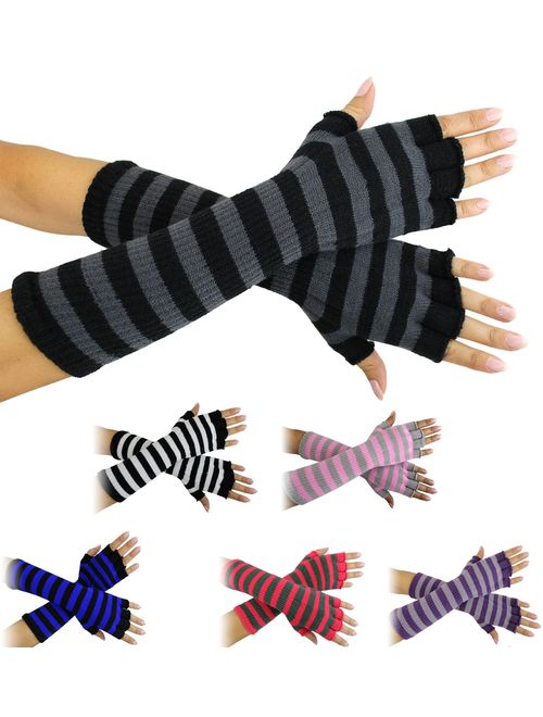 Nice Shades Ladies 16 Inch Fingerless Gloves (Many Colors Available)