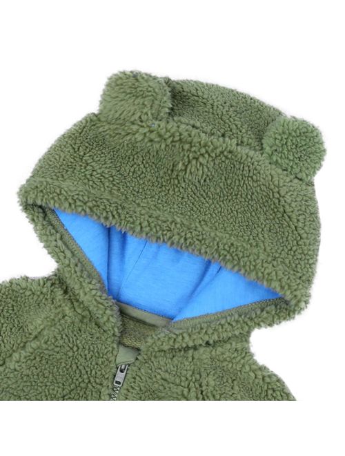 Newborn Baby Boy Girl Winter Warm Hoodie Coat Infant Zipper Jacket Outerwear For 0-18M