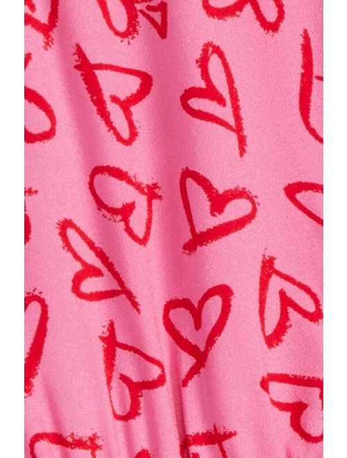 KATE SPADE NEW YORK Sleeveless Pink Heart Print Romper 12