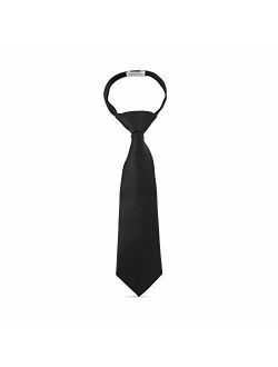 Ties For Boys - Zipper Pre-Tied Woven Boys Tie: Neckties For Kids Wedding Graduation School Uniforms