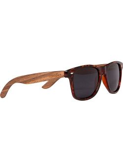 Woodies Walnut Wood Polarized Sunglasses with Tortoise Shell Frame
