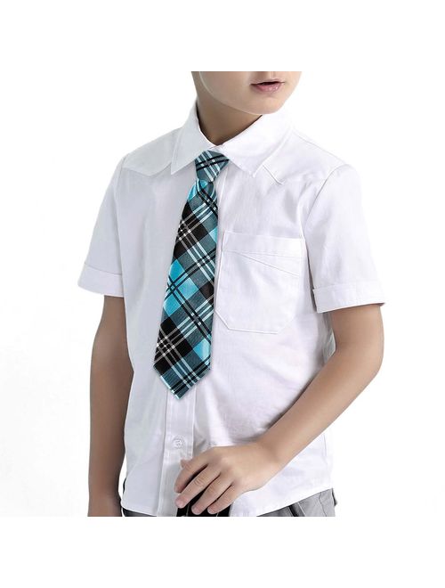 Bundle Monster 5pc Mix Design Boys Formal Wear Pre-Tied Polyester Necktie Set