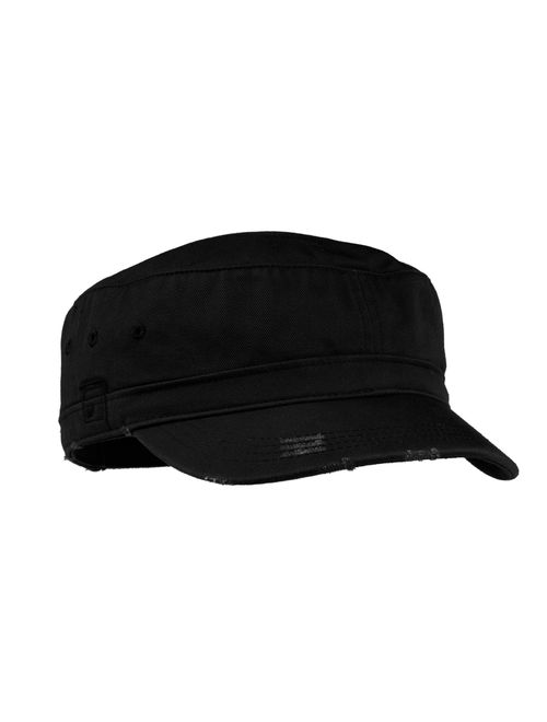 District Threads Distressed Military Style Twill Hat