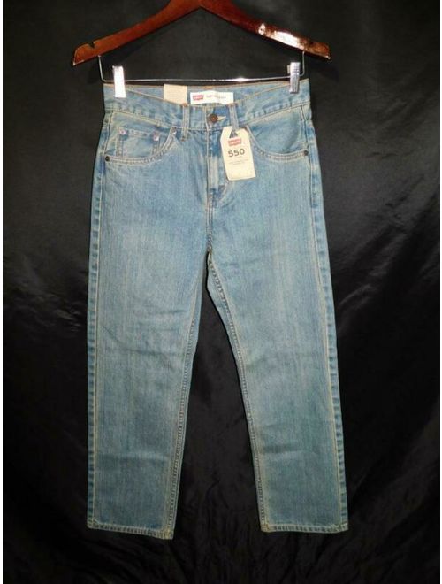 Levi's Boys 16 Slim NWT 550 Relaxed Fit Blue Jeans 26 x 28 Tapered Leg 26W 28L