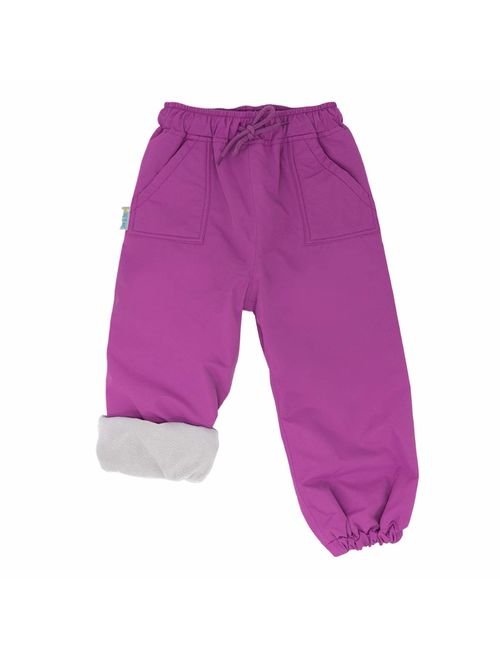 Water-Proof Cozy-Dry Fleece-Lined for Girls Boys Toddlers JAN & JUL Kids Rain or Snow Pants 