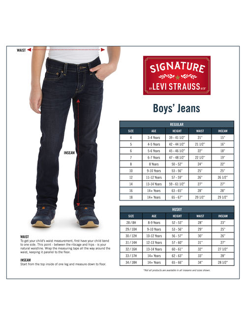 Signature by Levi Strauss & Co. Boys 5-18 S31 Slim Straight Jeans