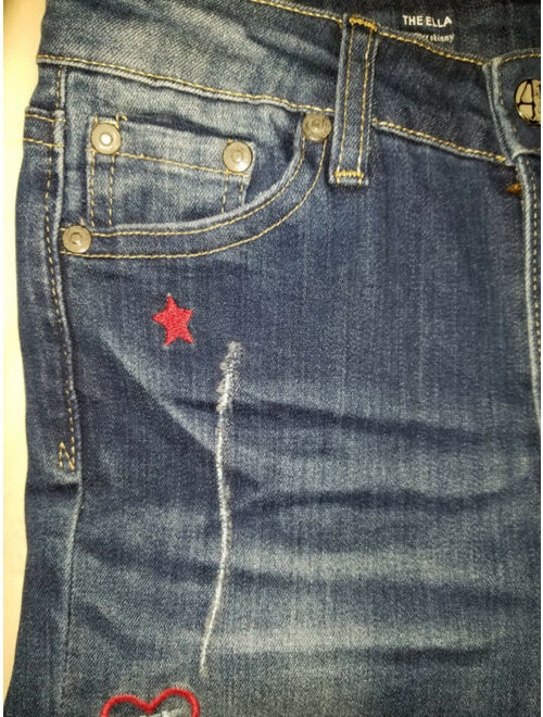 new AG - ED DENIM kids girls youth jeans ELLA super skinny blue size 16 MSRP $69