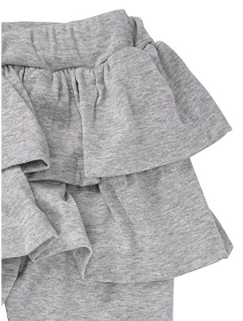 Simplicity Girls Stretchy Fleece Lined Footless Leggings with Ruffle Tutu Skirt