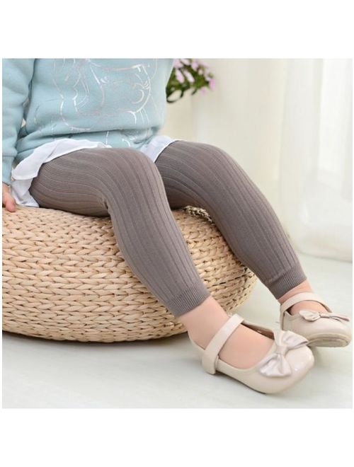 Lavaport 0-5Y Toddler Little Girls Solid Knit Thermal Leggings Trousers