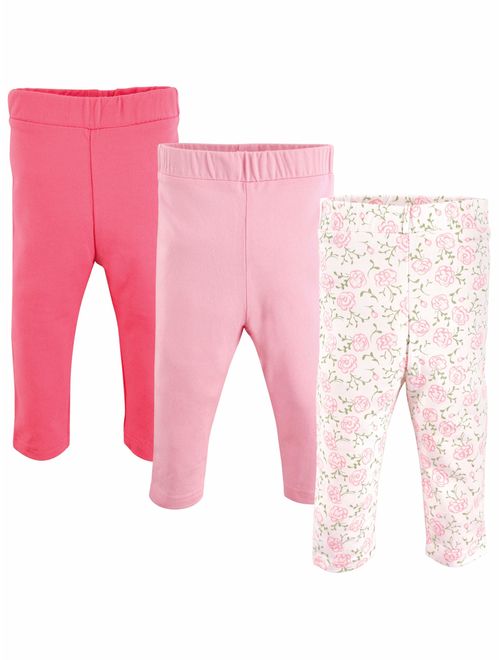 Luvable Friends Baby and Toddler Girl Pants, 3 pack