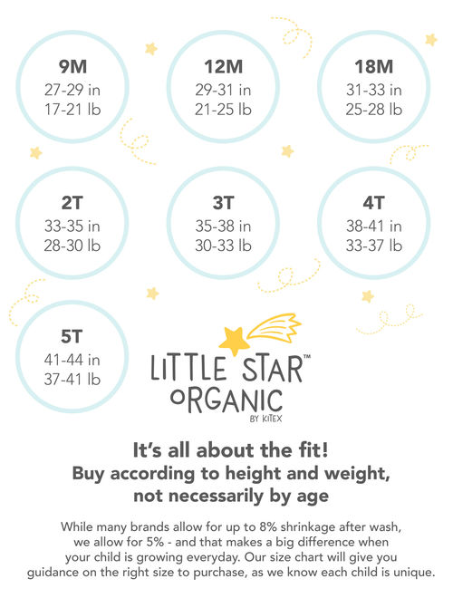 Little Star Organic Pure Organic True Brights Jogger Pants, 2 pack (Baby Girls & Toddler Girls, Baby Boys & Toddler Boys, Unisex)