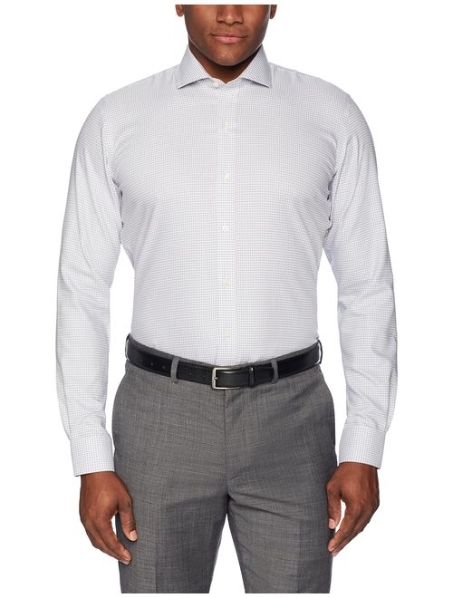 Amazon Brand - BUTTONED DOWN Men's Slim Fit Plaid Dress Shirt, Supima Cotton Non-Iron
