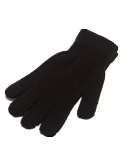 1 or 2 PACK Warm Knitted Stretch touchscreen/texting winter gloves with a soft texture. Just thick enough to not be bulky.