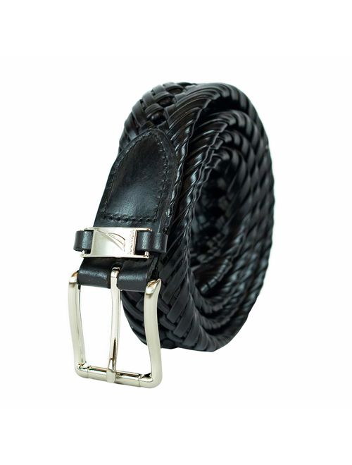 Nautica Men's Fabric Adjustable Buckle Braided Belt