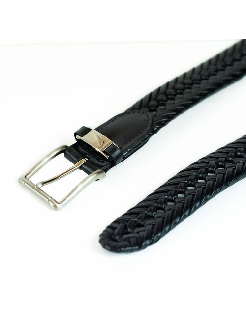 Nautica Men's Fabric Adjustable Buckle Braided Belt