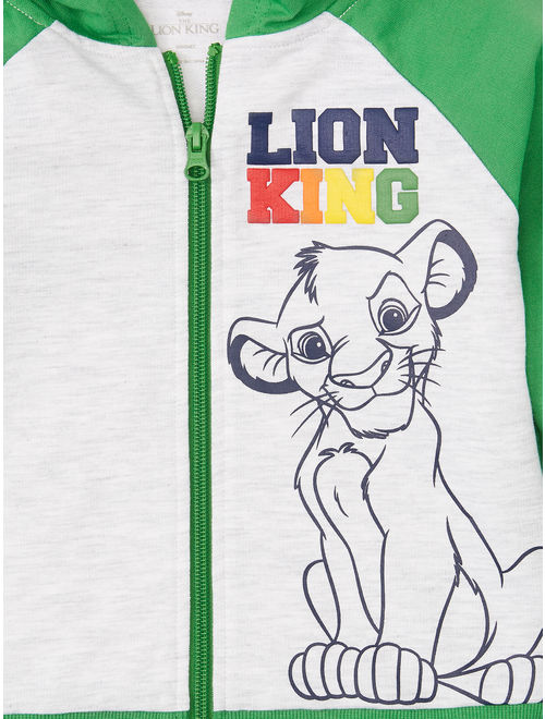The Lion King Toddler Boys Zip Up Hoodie, Short Sleeve Graphic T-shirt & Drawstring Jogger Pant, 3pc Outfit Set