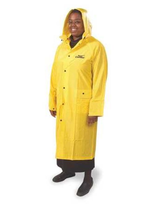 CONDOR Rain Jacket w/Hood,Unisex,Yellow,2XL 6AT78