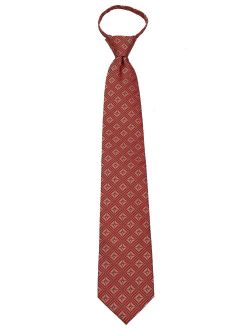 Mens Pre Made Pattern Geometrics Stripe Designer Zipper Necktie