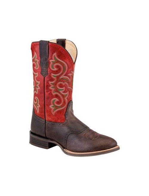 Men's Old West 9 Inch Broad Round Toe Cowboy Boot