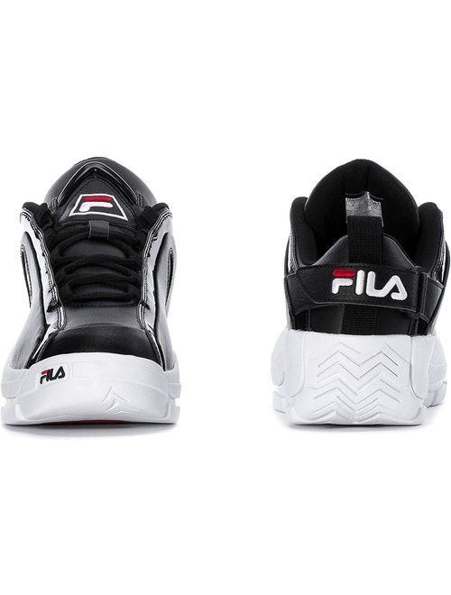 Fila Men's Grant Hill 2 Low Shoes (8, Black/White/Fila Red)