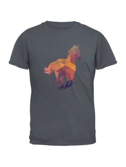 Horse Geometric Charcoal Youth T-Shirt - Medium(10/12)