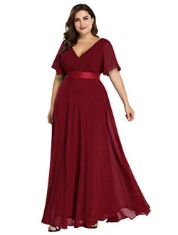 Womens Chiffon Long Formal Evening Dresses for Women 98902 Burgundy US4