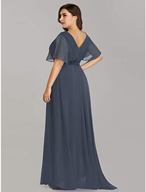 Ever-Pretty Womens Chiffon Long Formal Evening Dresses for Women 98902 Burgundy US4