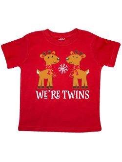 Christmas Twins Reindeer Holiday Toddler T-Shirt