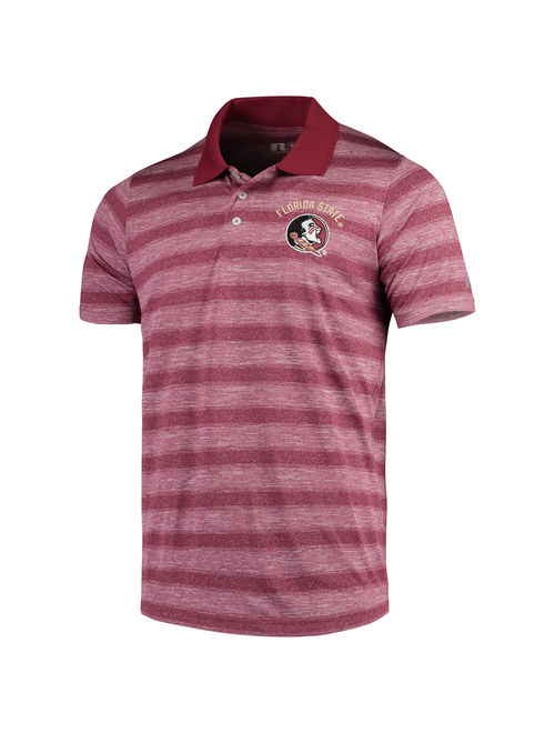 Men's Russell Athletic Garnet Florida State Seminoles Classic Fit Striped Synthetic Polo