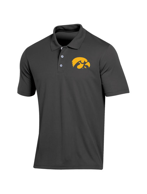 Men's Russell Athletic Black Iowa Hawkeyes Classic Fit Synthetic Polo