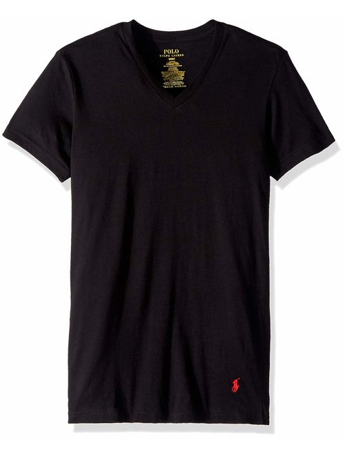 Polo Ralph Lauren Mens Slim Fit Cotton V-Neck T-Shirt 3-Pack Style-RSVNP3