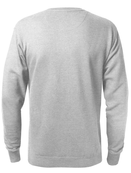 Mens Premium Fleece Crewneck Sweatshirt Casual Brushed Cotton Sweater