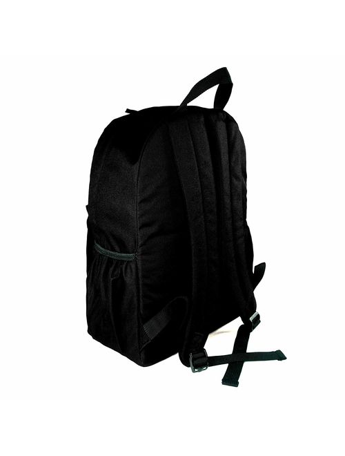 Classic Backpack High Quality Basic Bookbag Simple Student School Bag Lightweight Water Resistant Durable Daypack Black