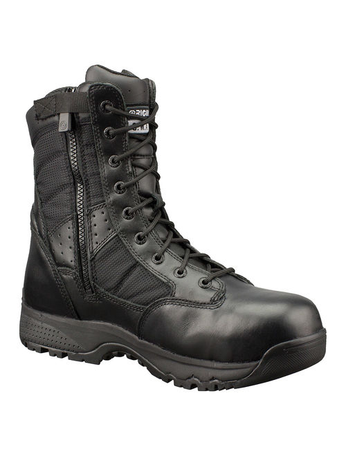 Original Swat Metro 9" Waterproof Side Zipper Safety Mens Black Boots 129101