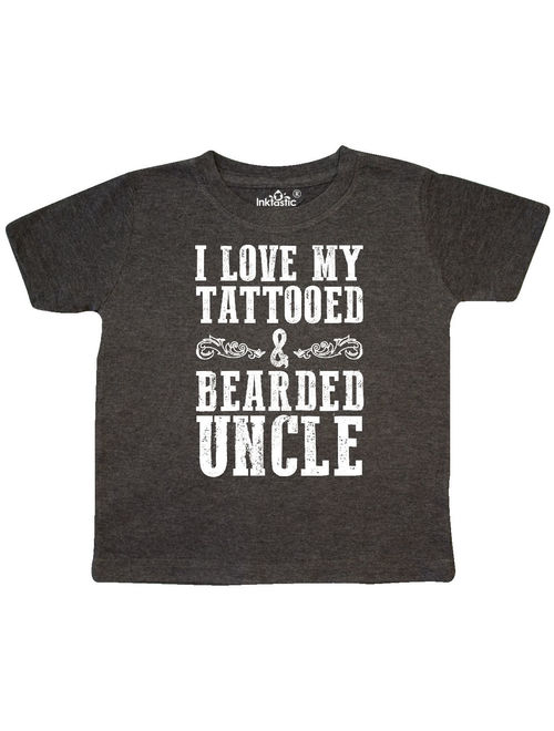 I Love My Tattooed & Bearded Uncle Toddler T-Shirt