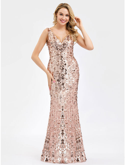 Ever-Pretty Womens Sequin Mermaid Formal Evening Dresses for Women 00809 US4