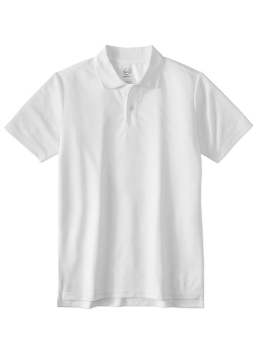 Wonder Nation Husky Boys 4-18 School Uniform Short Sleeve Performance Polo Shirt, 2-Pack Value Bundle