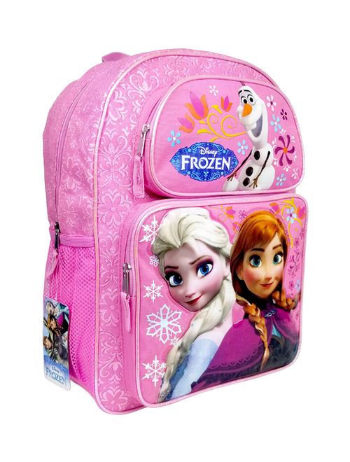 Disney Frozen Elsa & Anna Pink Girls Large Backpack/School Book Bag for Kids