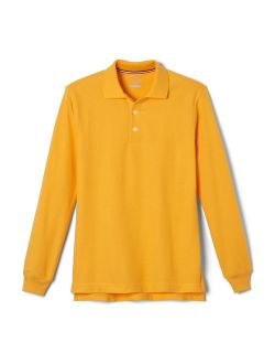 Husky Boys School Uniform Long Sleeve Pique Polo Shirt (Husky)