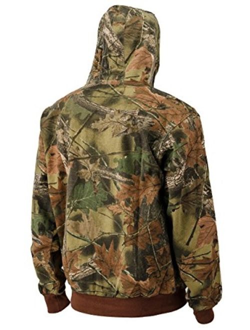 Trail Crest Men's Cambrillo Full Zip Up Hooded Sweatshirt Jacket W/ Magnet, Medium, Camo