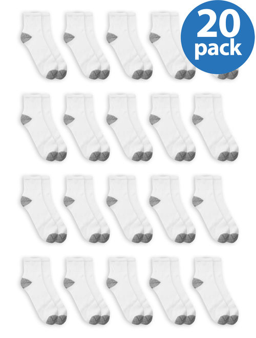 Athletic Works Men's Ankle Socks Extra Value 20 Pack