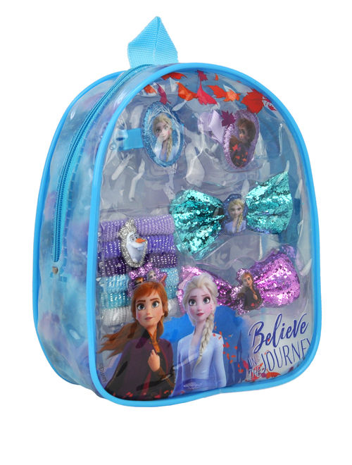 Disney Frozen II Girls Sisters Anna Elsa Hair Accessory Mini Backpack (10-Pcs)