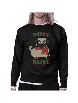 Merry Pugmas Pug Sweatshirt Dog Mom Christmas Gift Unisex Pullover