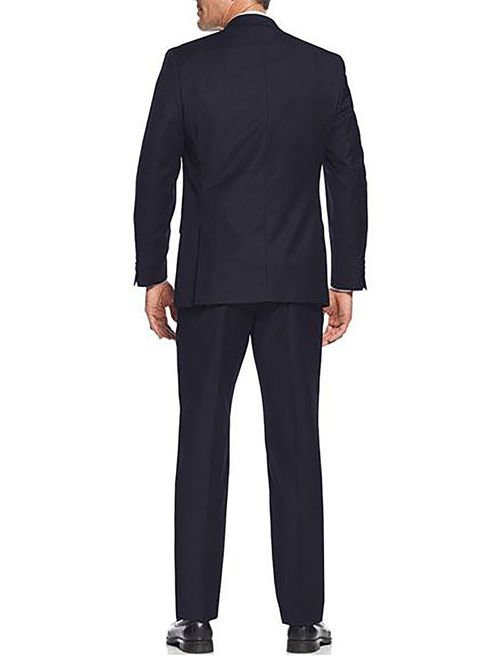 Alberto Nardoni Navy Suit Slim Skinny European Fit Vested 3 Pieces Suit Notch Lapel Side Vented