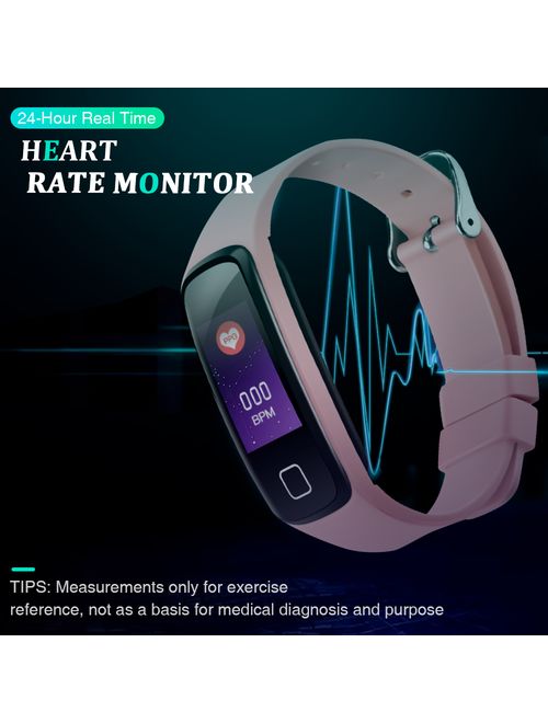 AGPTEK Fitness Tracker Watch, Color Screen Smart Wristband with Sport Band Heart Rate Sleep Monitor Pedometer