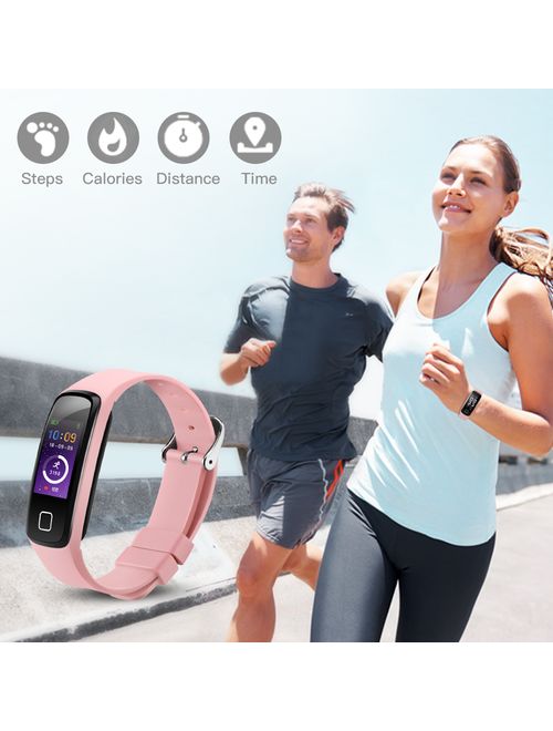 AGPTEK Fitness Tracker Watch, Color Screen Smart Wristband with Sport Band Heart Rate Sleep Monitor Pedometer